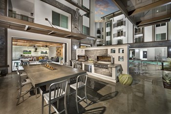Poolside Grilling Stations at Metro Gateway, Riverside, CA